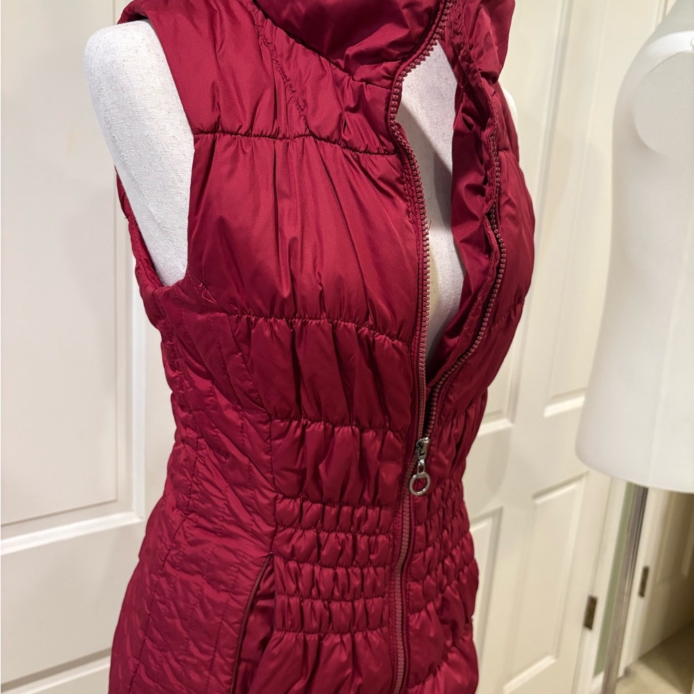 Roz & Ali Burgundy Quilted Puffer Vest